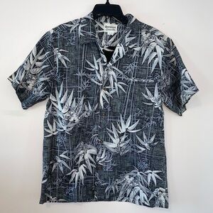 Hawaiian Casuals Cotton Button Down Tropical Print Shirt Size Large